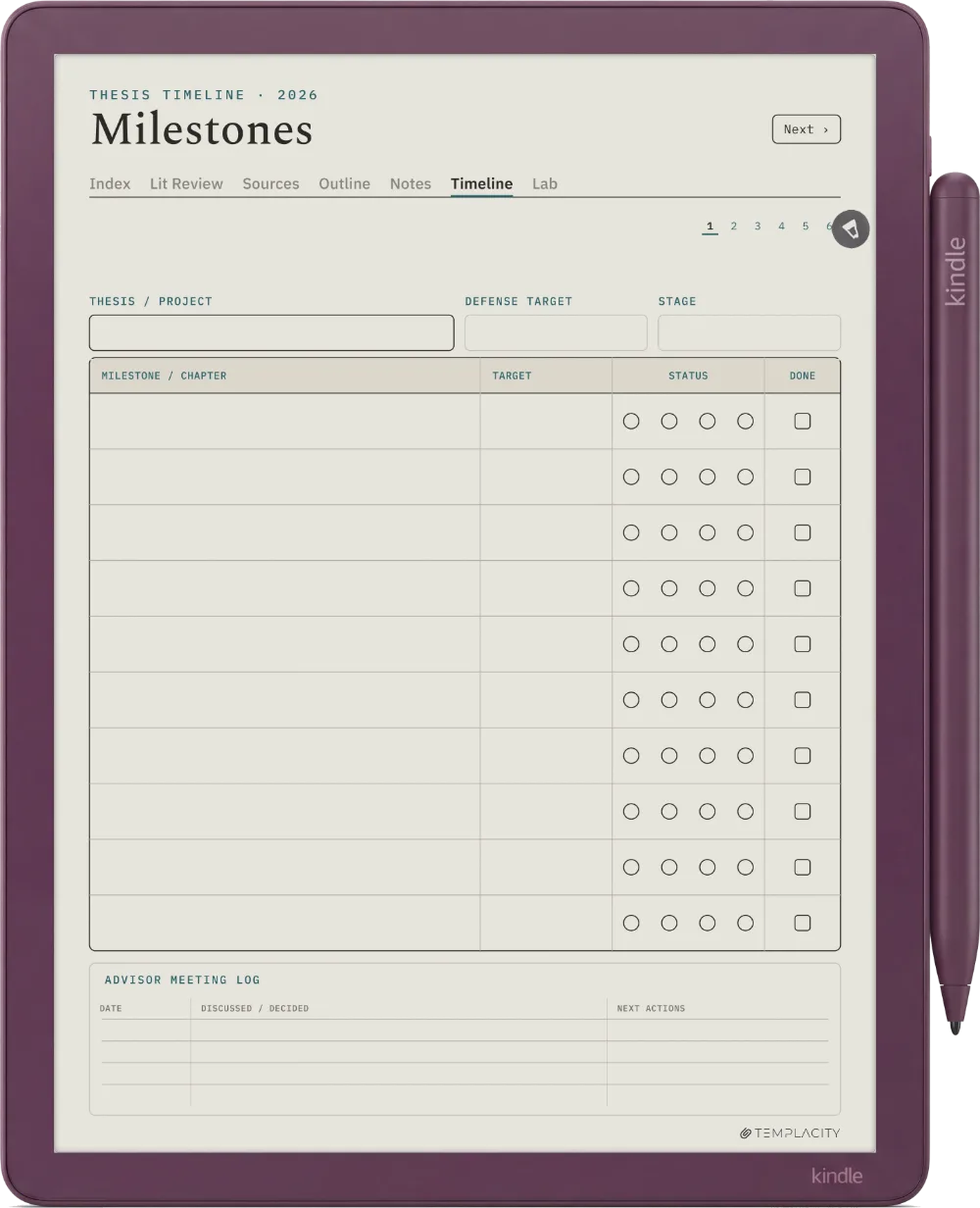 The Planner · Research Kindle Scribe Colorsoft page 4