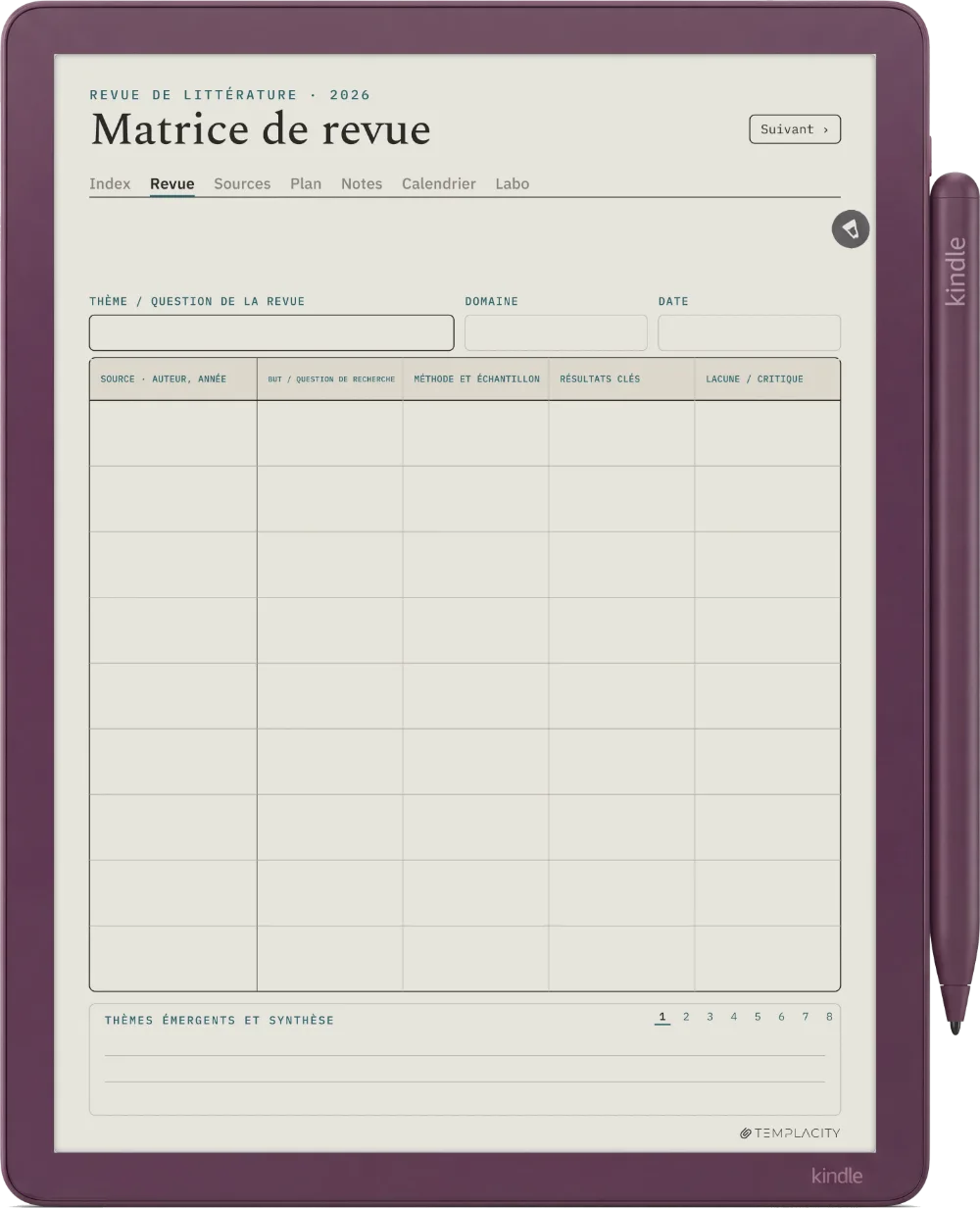 The Planner La matrice de littérature