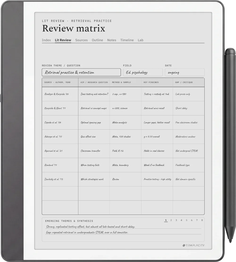 The Planner on the Kindle Scribe