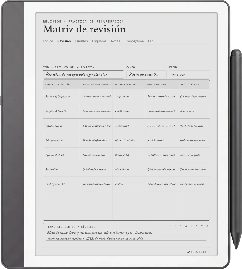 The Planner en el Kindle Scribe