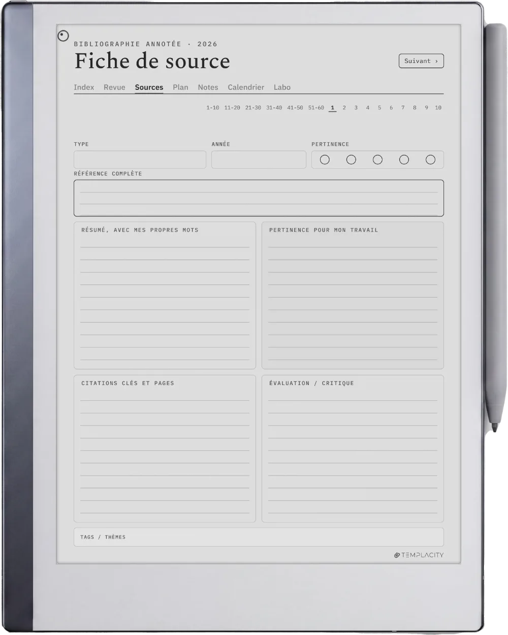 The Planner · Recherche reMarkable 2 page 2