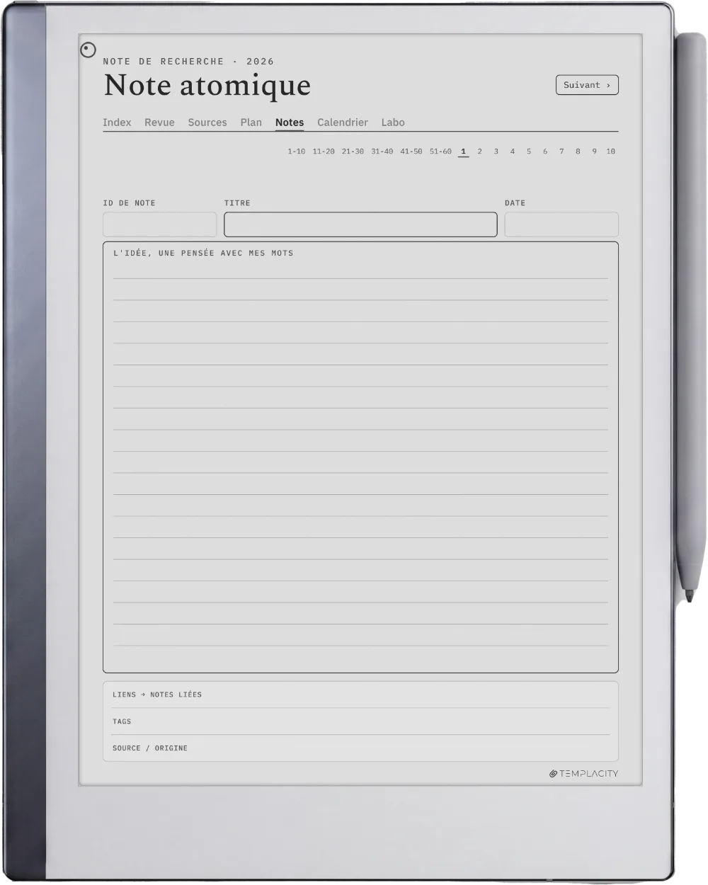 The Planner · Recherche reMarkable 2 page 3