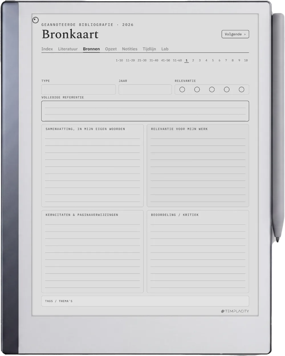 The Planner · Onderzoek reMarkable 2 pagina 2