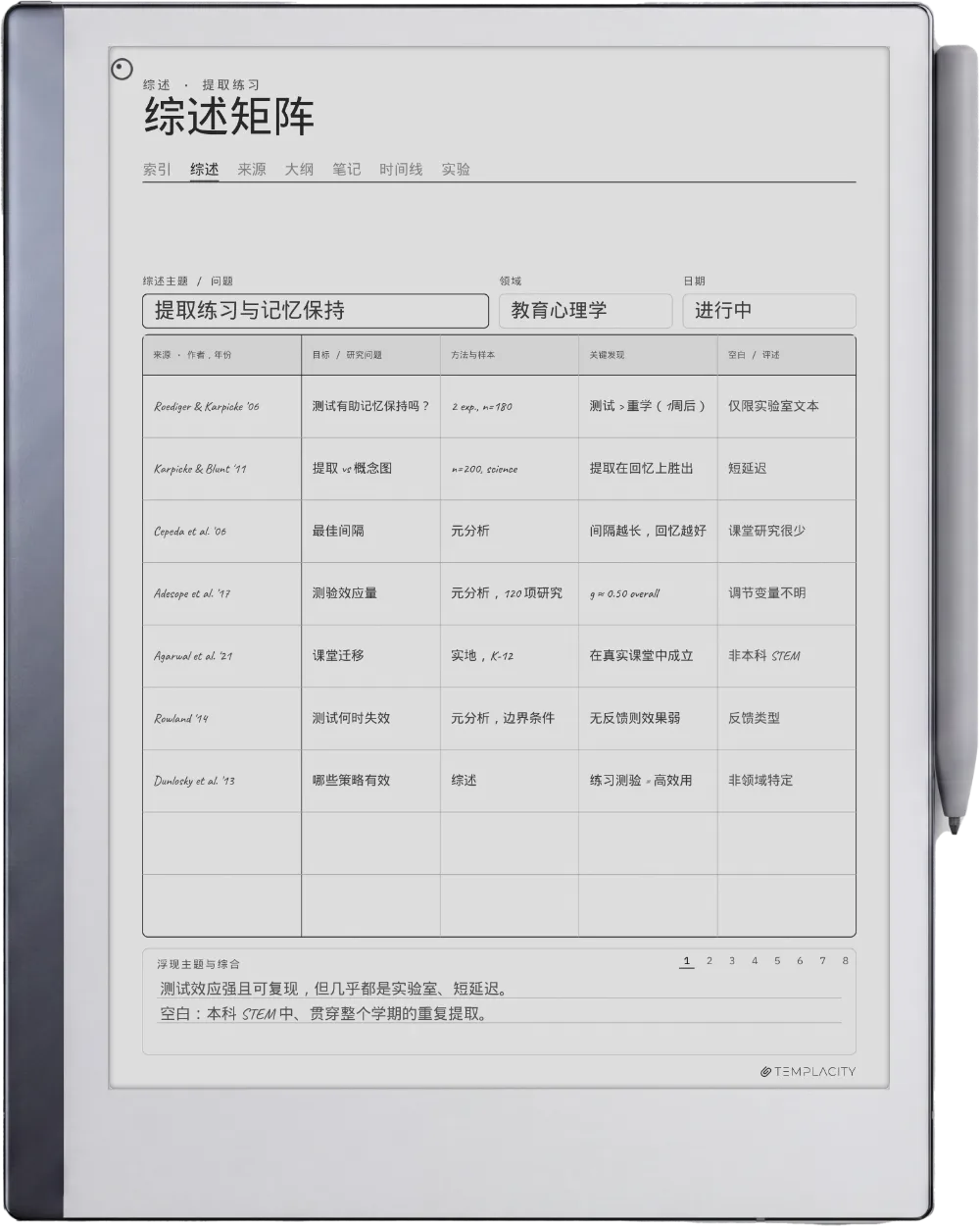 reMarkable 2 上的规划本