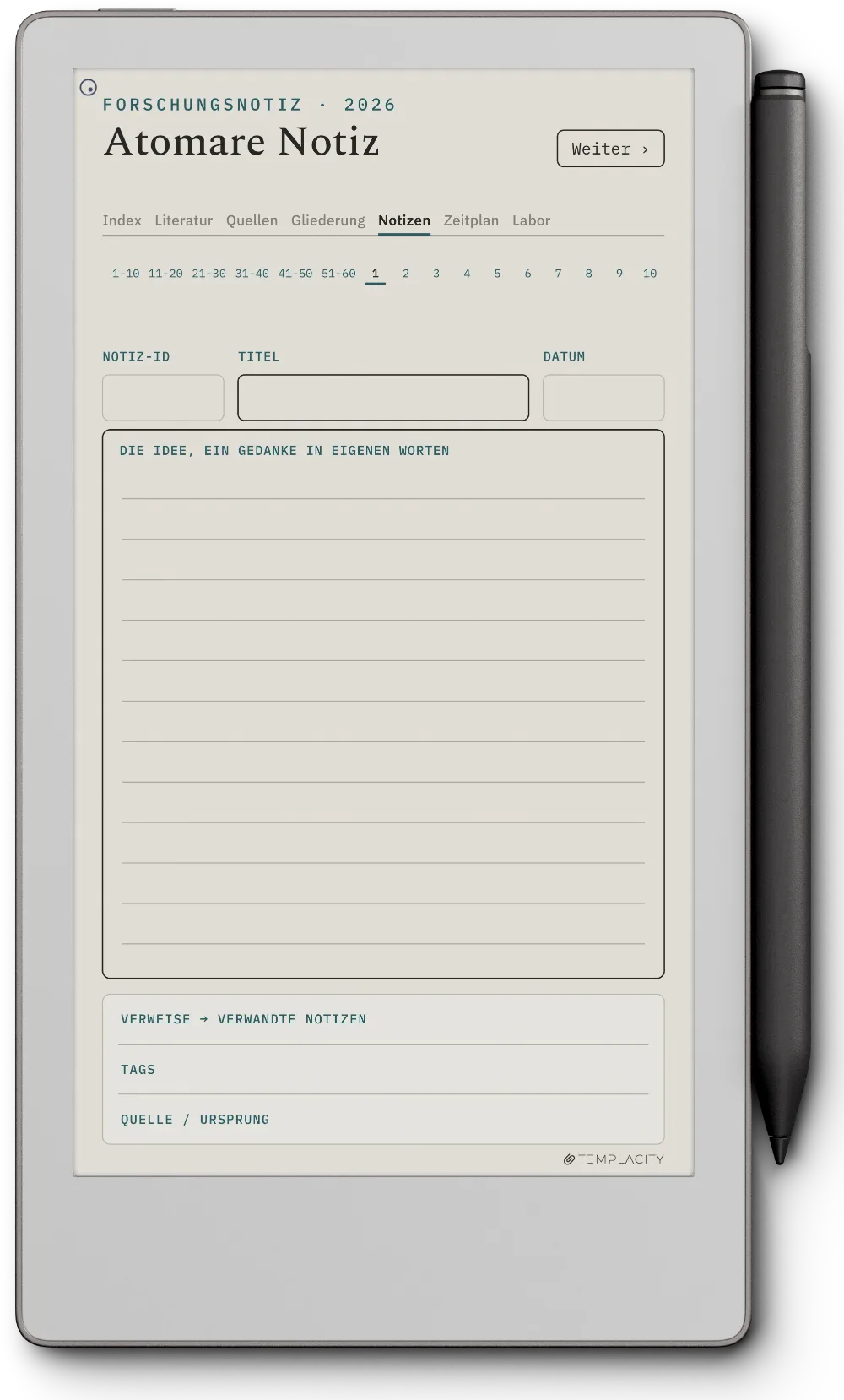 The Planner · Forschung reMarkable Paper Pro Move Seite 3