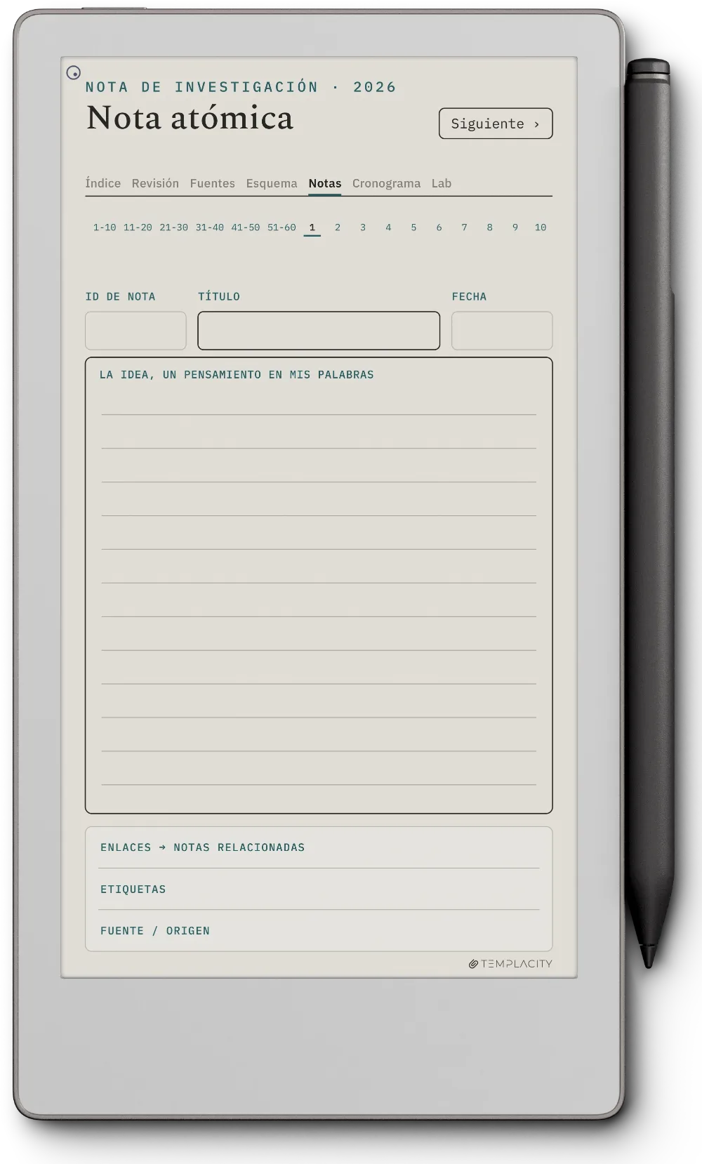 The Planner · Investigación reMarkable Paper Pro Move página 3