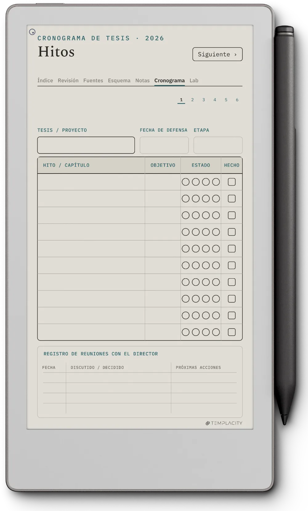 The Planner · Investigación reMarkable Paper Pro Move página 4
