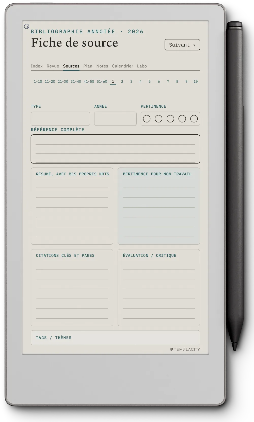 The Planner · Recherche reMarkable Paper Pro Move page 2