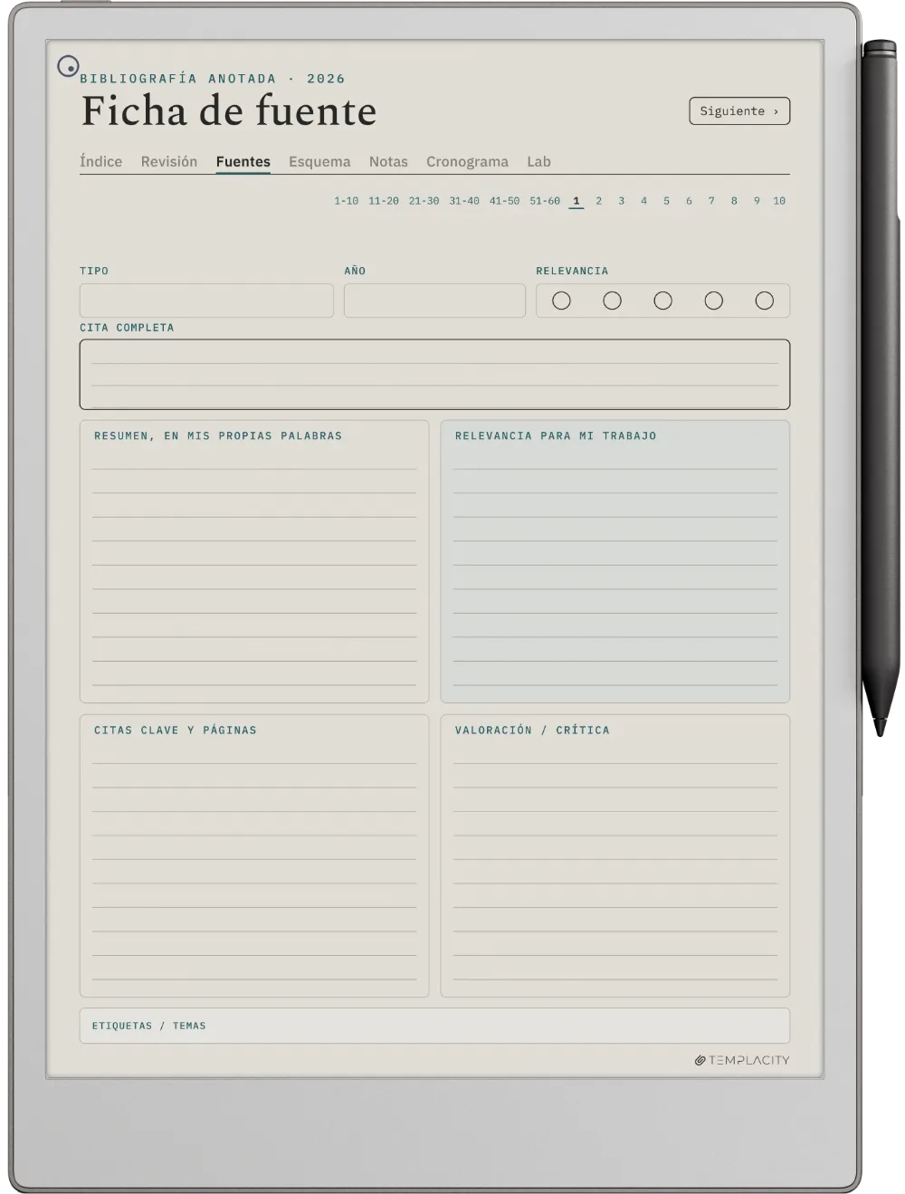 The Planner · Investigación reMarkable Paper Pro página 2
