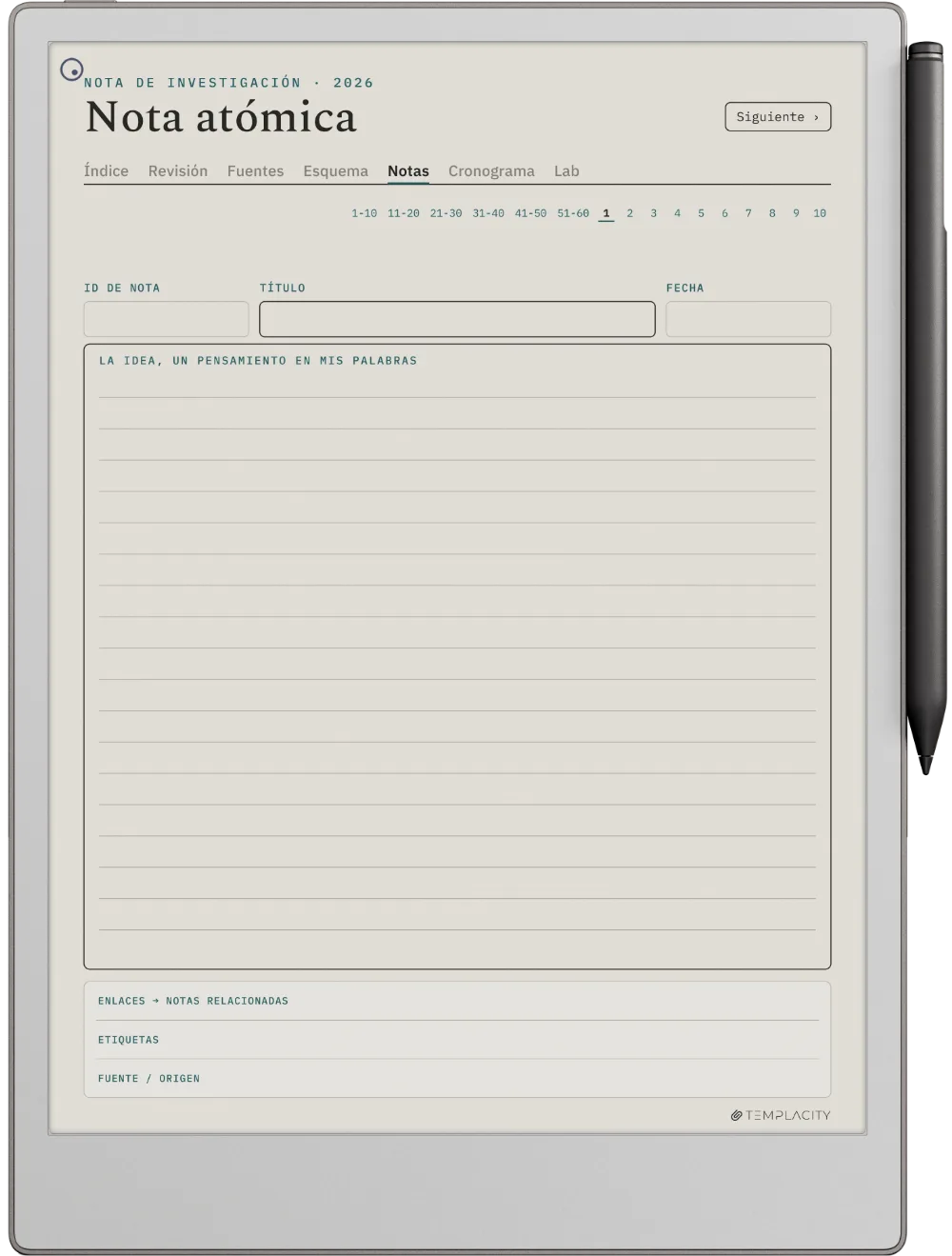 The Planner · Investigación reMarkable Paper Pro página 3