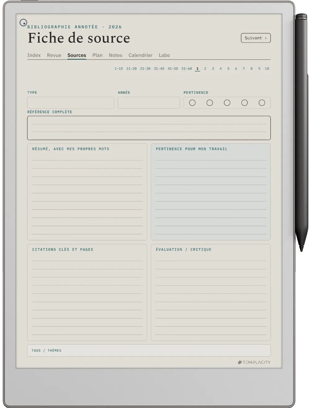 The Planner · Recherche reMarkable Paper Pro page 2