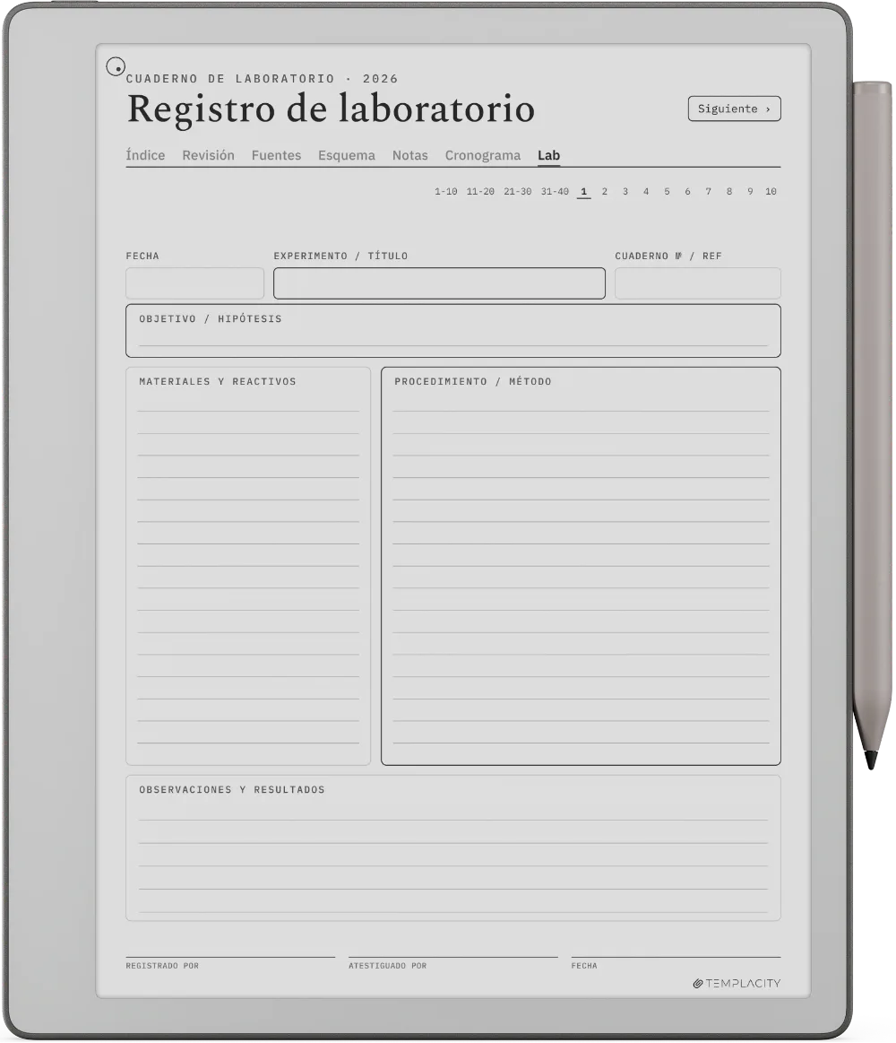 The Planner · Investigación reMarkable Paper Pure página 5