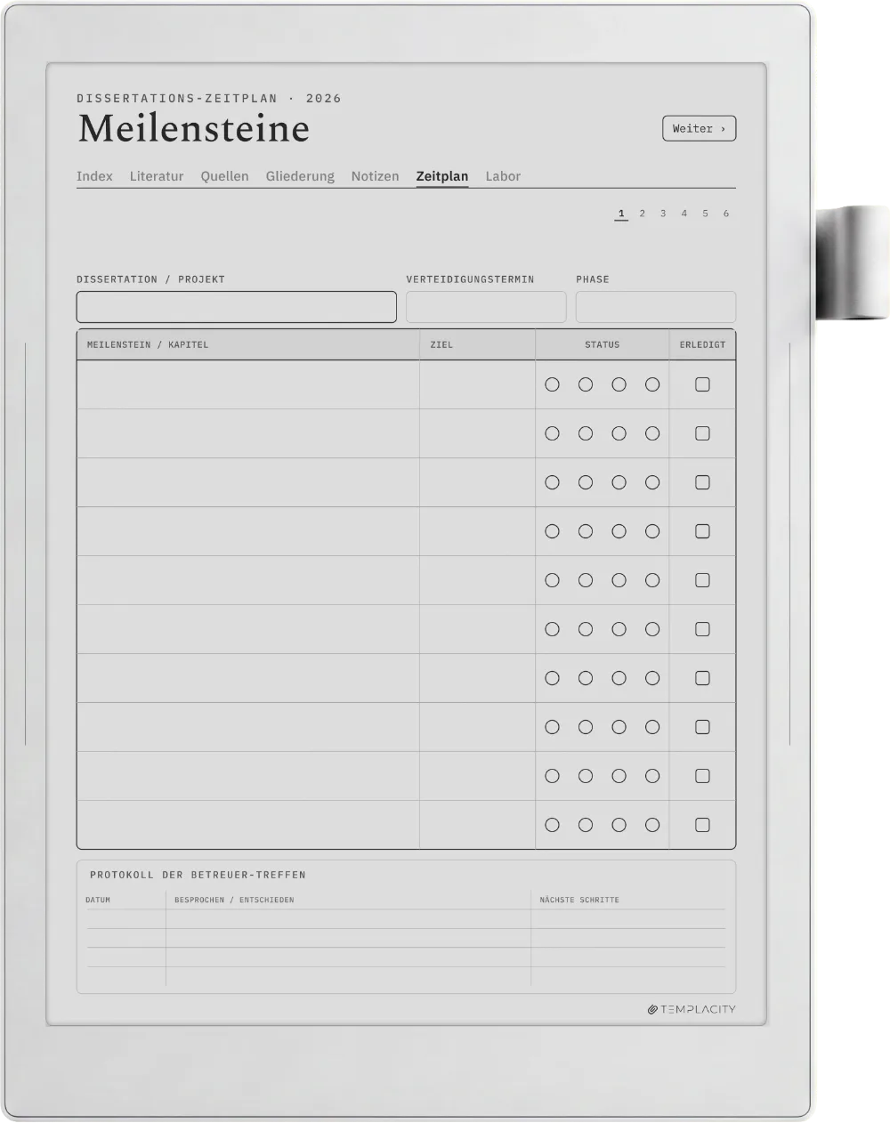 The Planner · Forschung Supernote Manta Seite 4