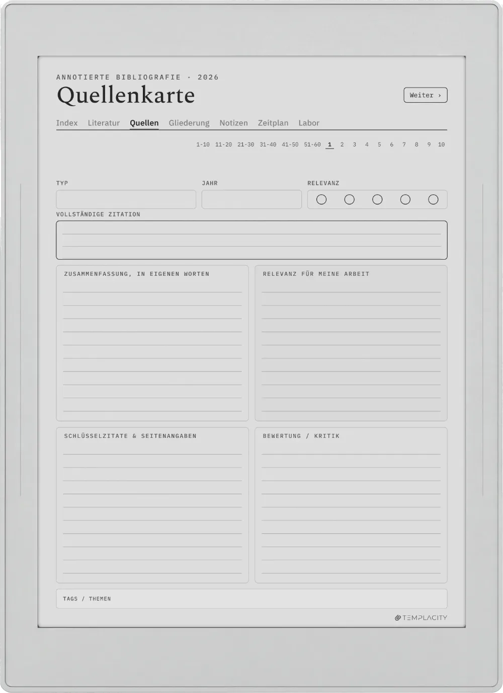 The Planner · Forschung Supernote Nomad Seite 2