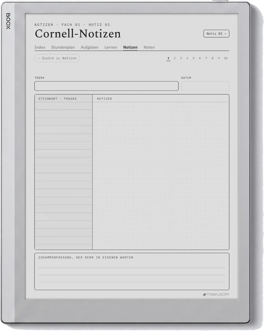 The Planner · Student Boox Go 10.3 Seite 2