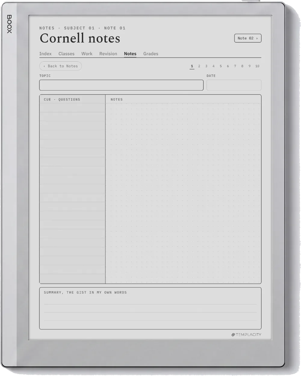 The Planner · Student Boox Go 10.3 page 2