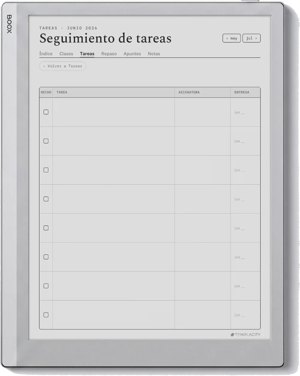 The Planner · Estudiantes Boox Go 10.3 página 1