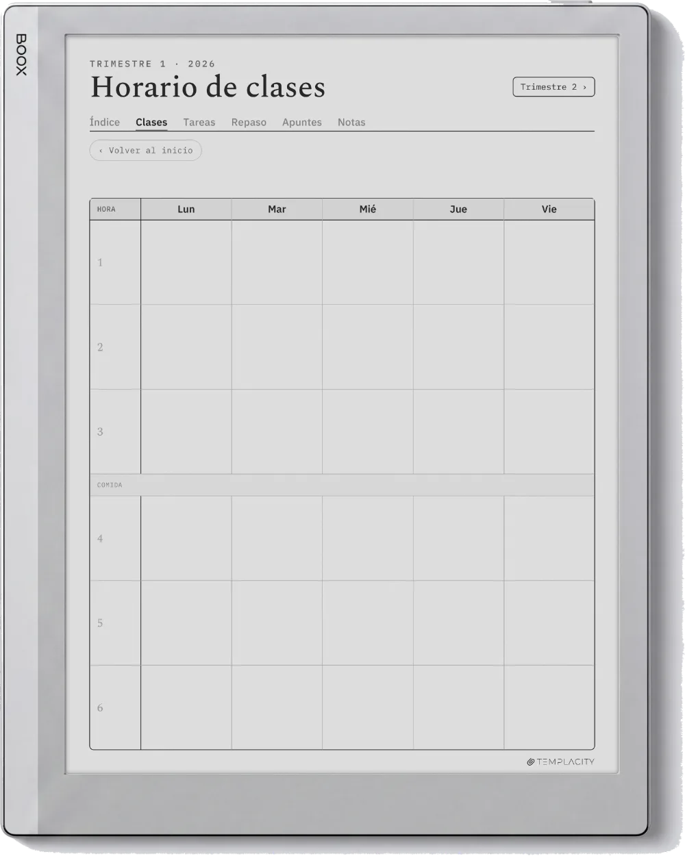 The Planner · Estudiantes Boox Go 10.3 página 4