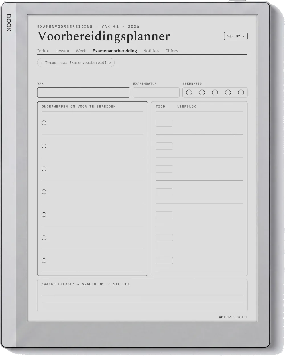 The Planner · Student Boox Go 10.3 pagina 3