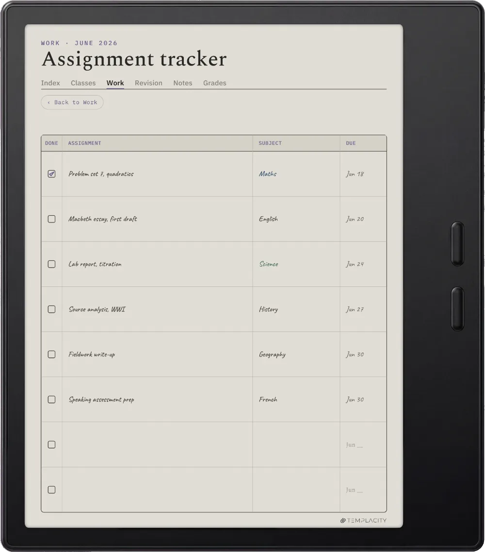 The Planner on the Boox Go Color 7 (Gen II)