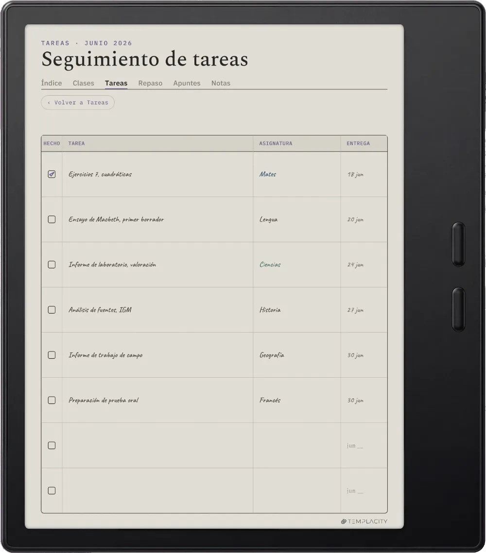 The Planner en el Boox Go Color 7 (Gen II)