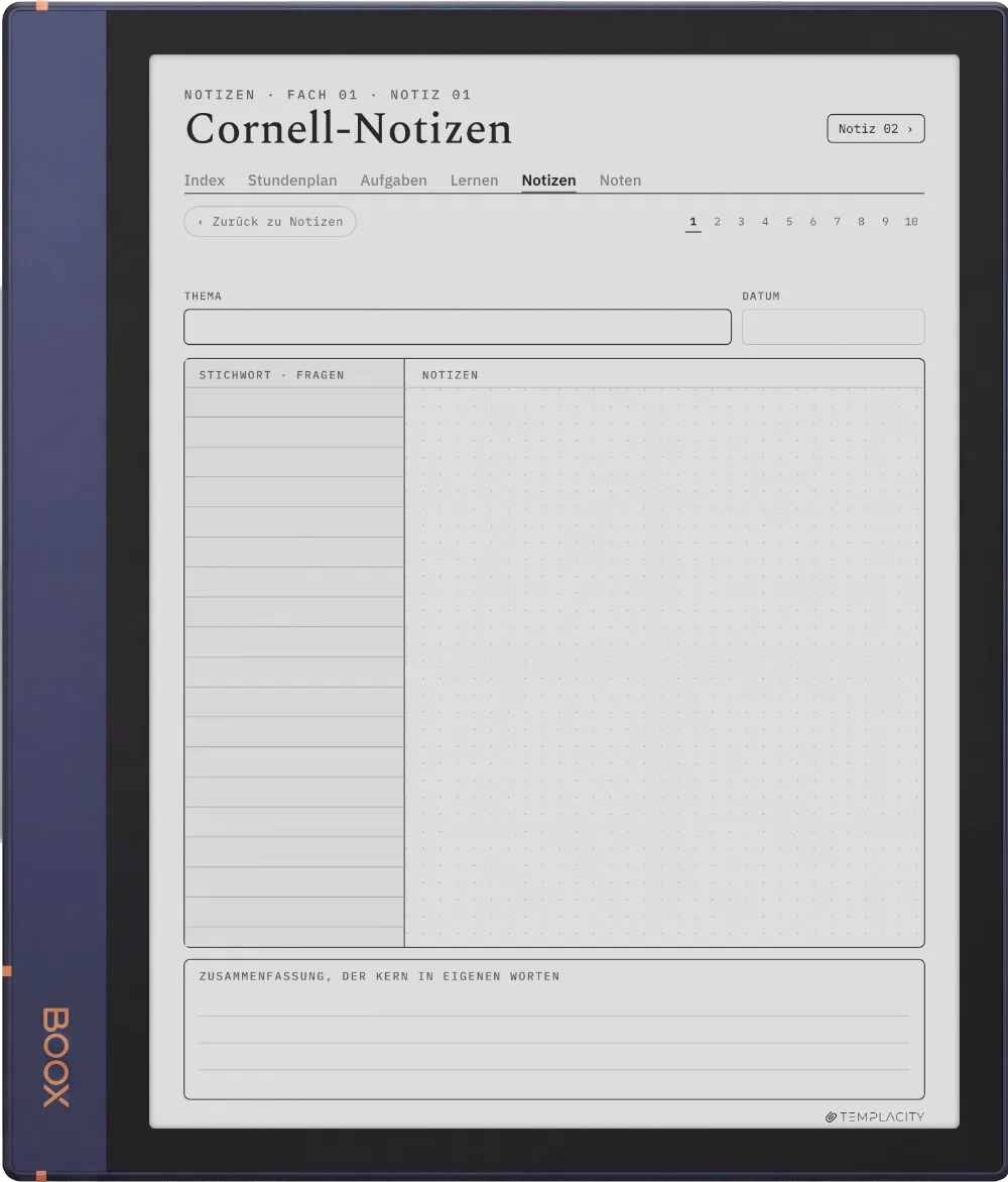 The Planner · Student Boox Note Air2 Seite 2