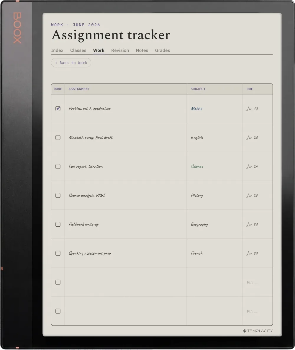 The Planner on the Boox Note Air3 C