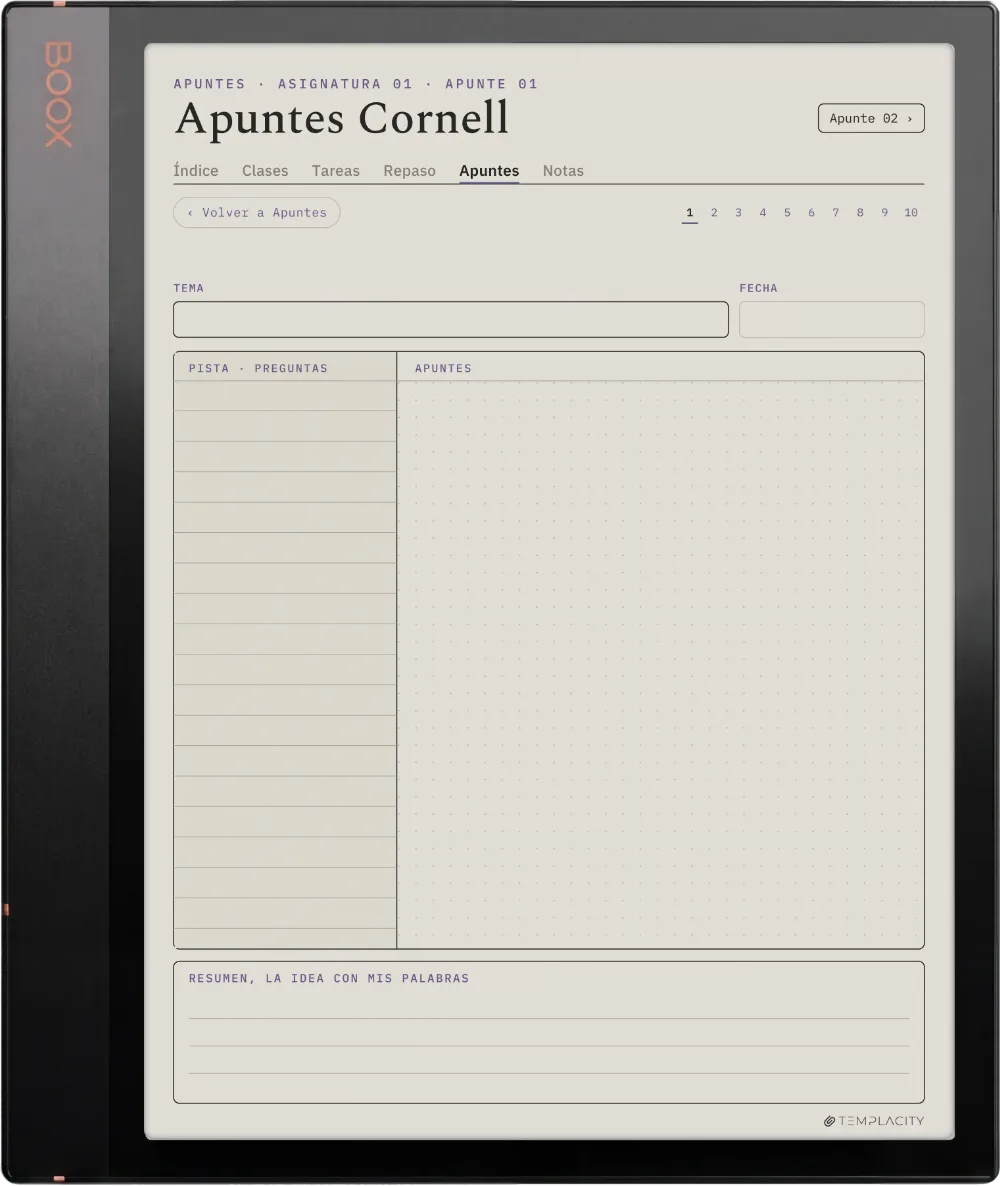 The Planner Notas Cornell