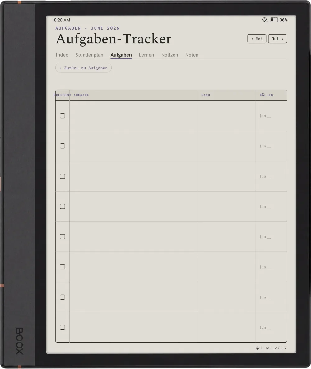 The Planner · Student Boox Note Air4 C Seite 1