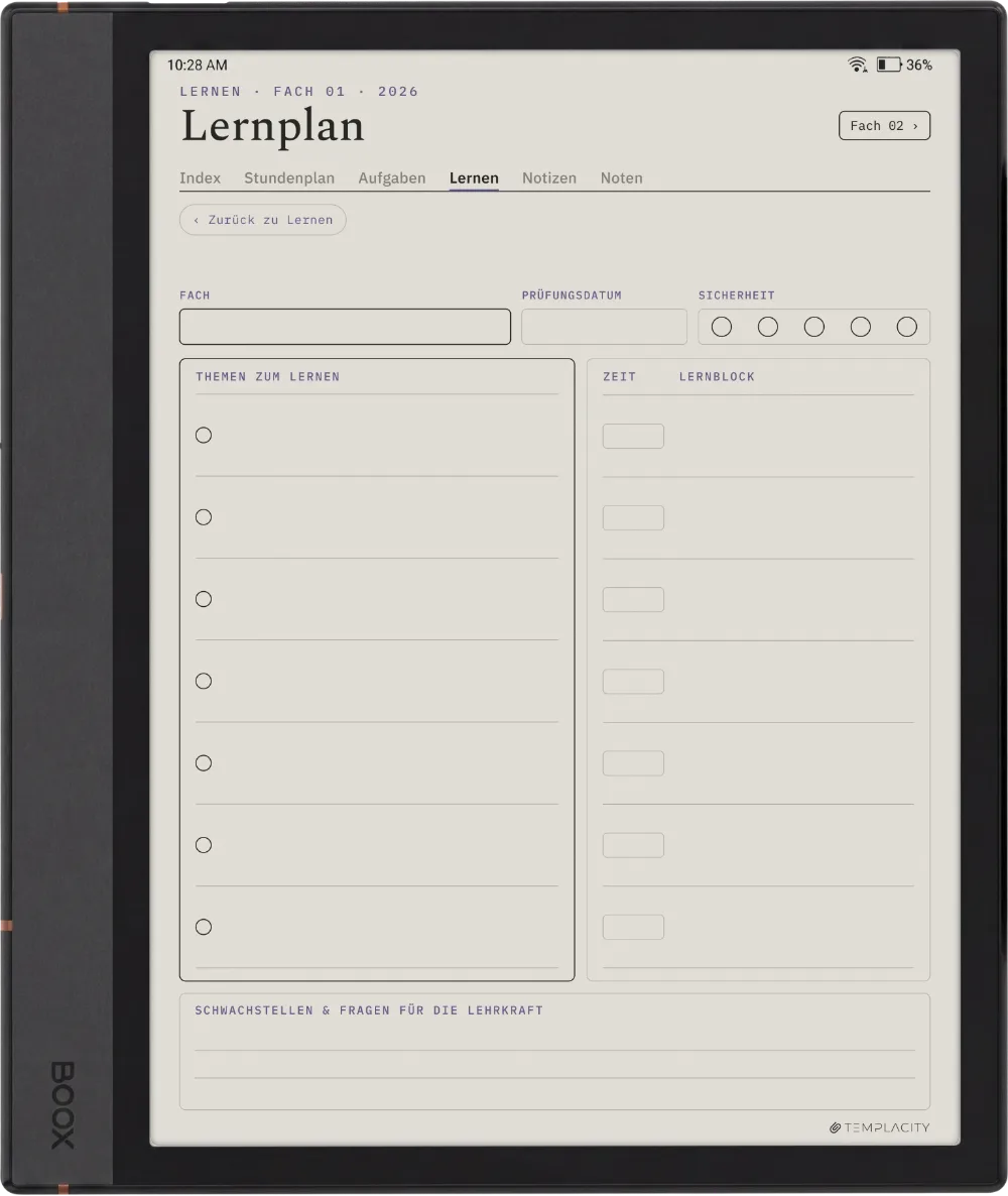 The Planner · Student Boox Note Air4 C Seite 3