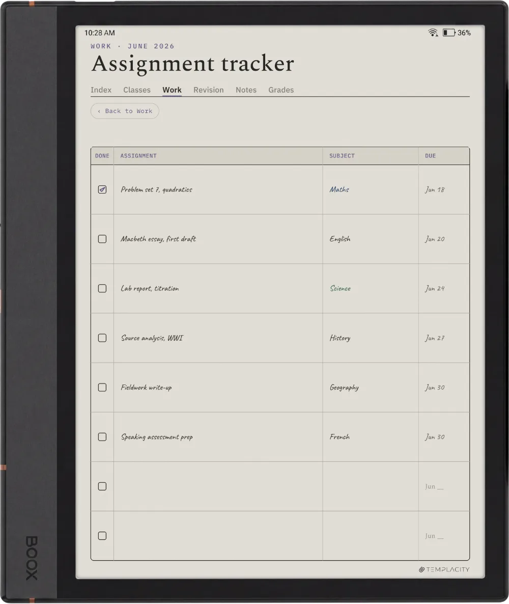 The Planner on the Boox Note Air4 C