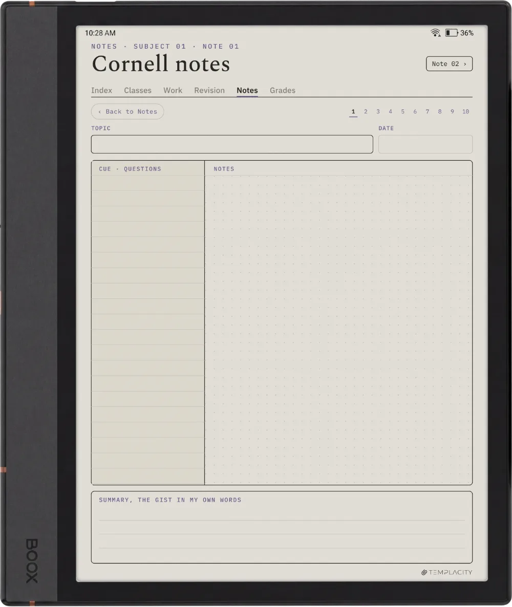 The Planner · Student Boox Note Air4 C page 2