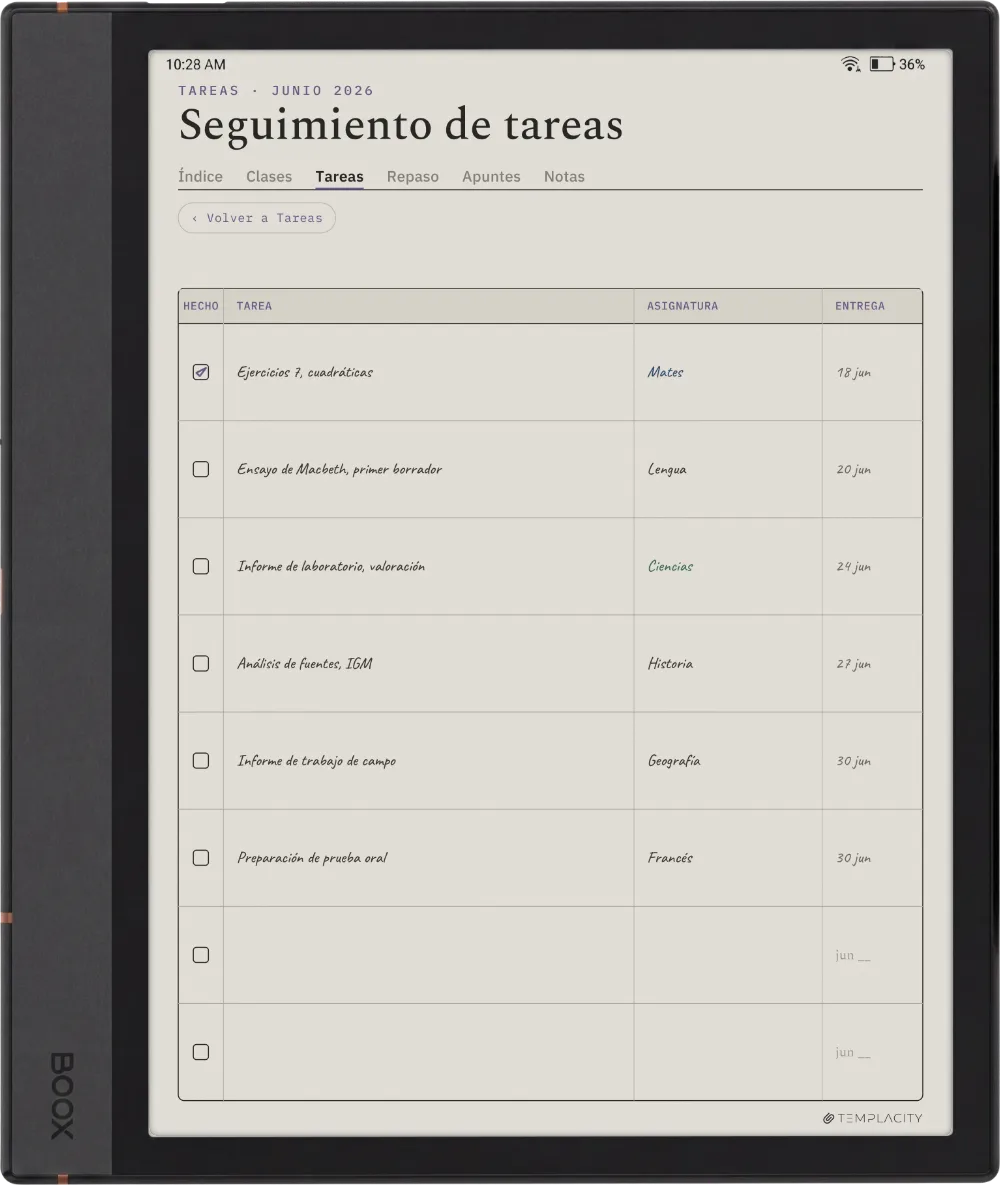 The Planner en el Boox Note Air4 C