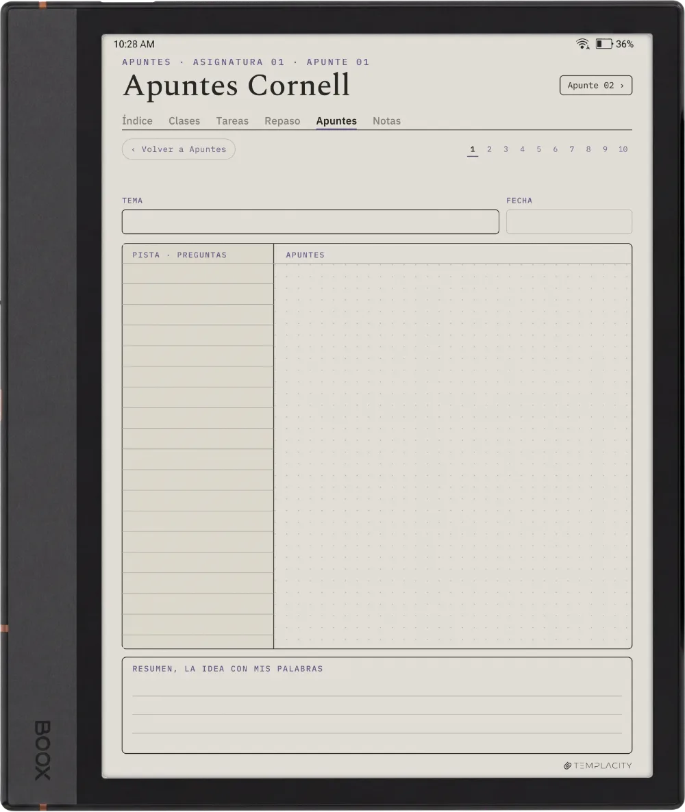 The Planner Notas Cornell