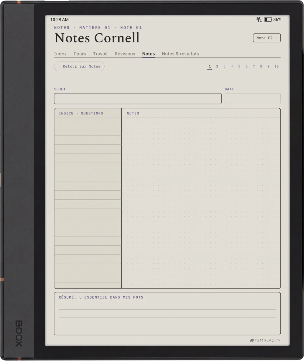 The Planner Cornell Notes
