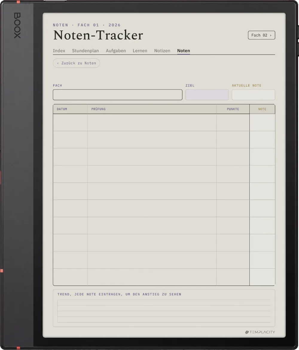 The Planner · Student Boox Note Air5 C Seite 5