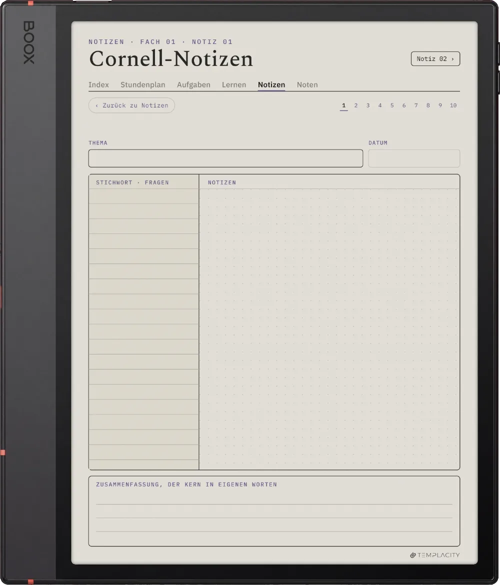 The Planner · Student Boox Note Air5 C Seite 2
