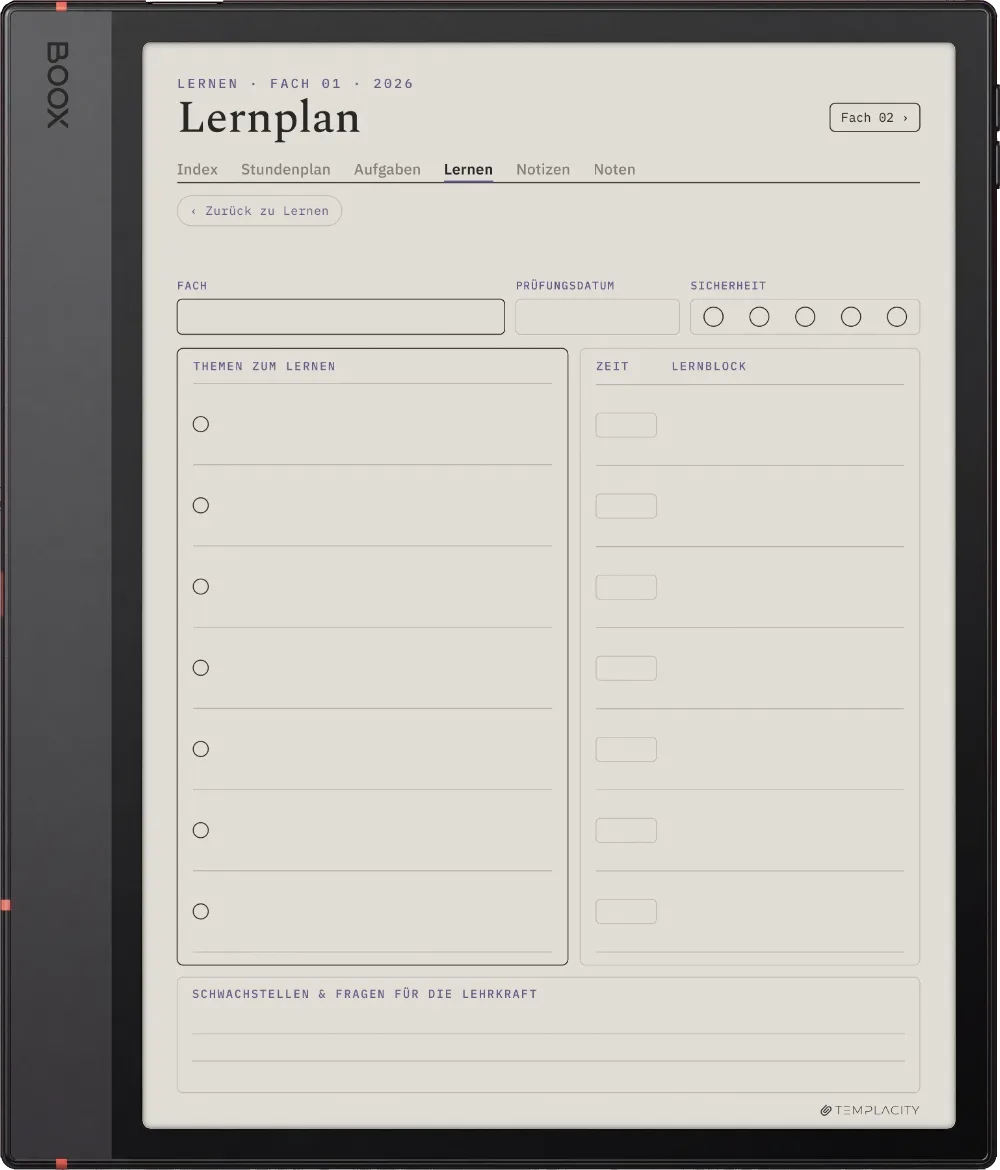 The Planner · Student Boox Note Air5 C Seite 3