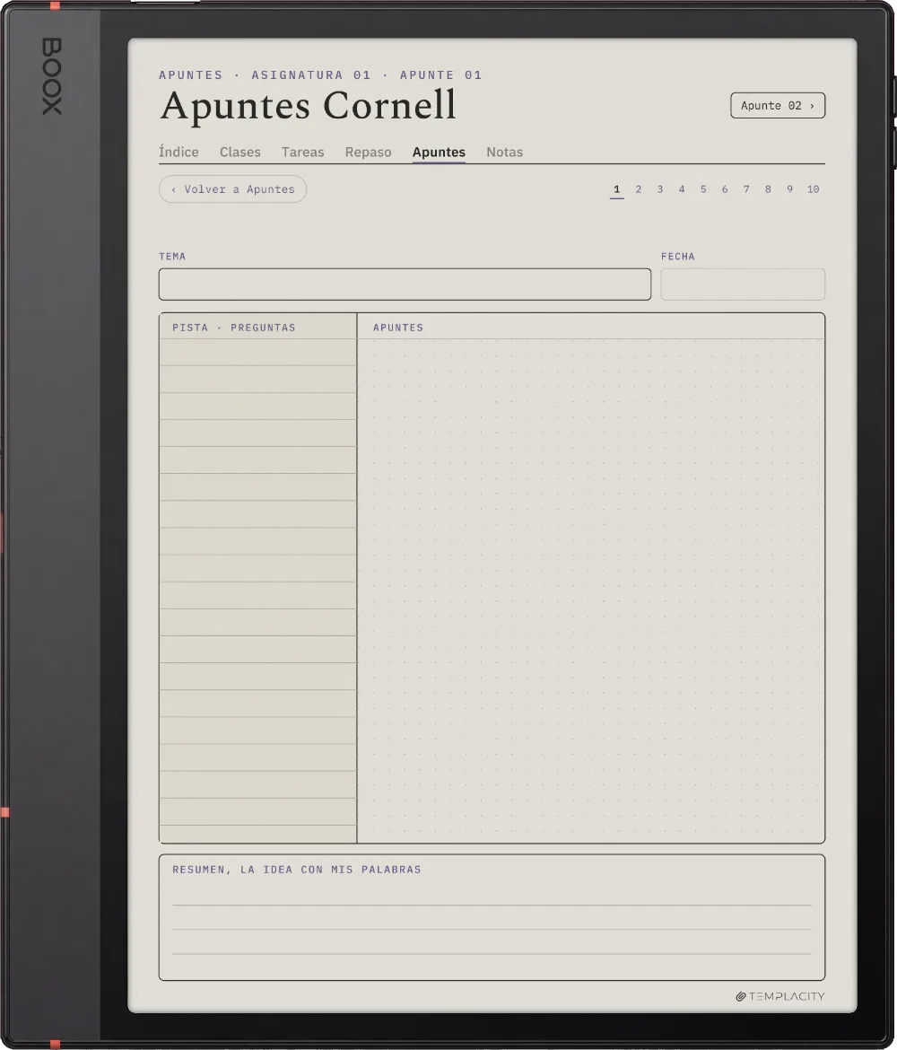 The Planner Notas Cornell