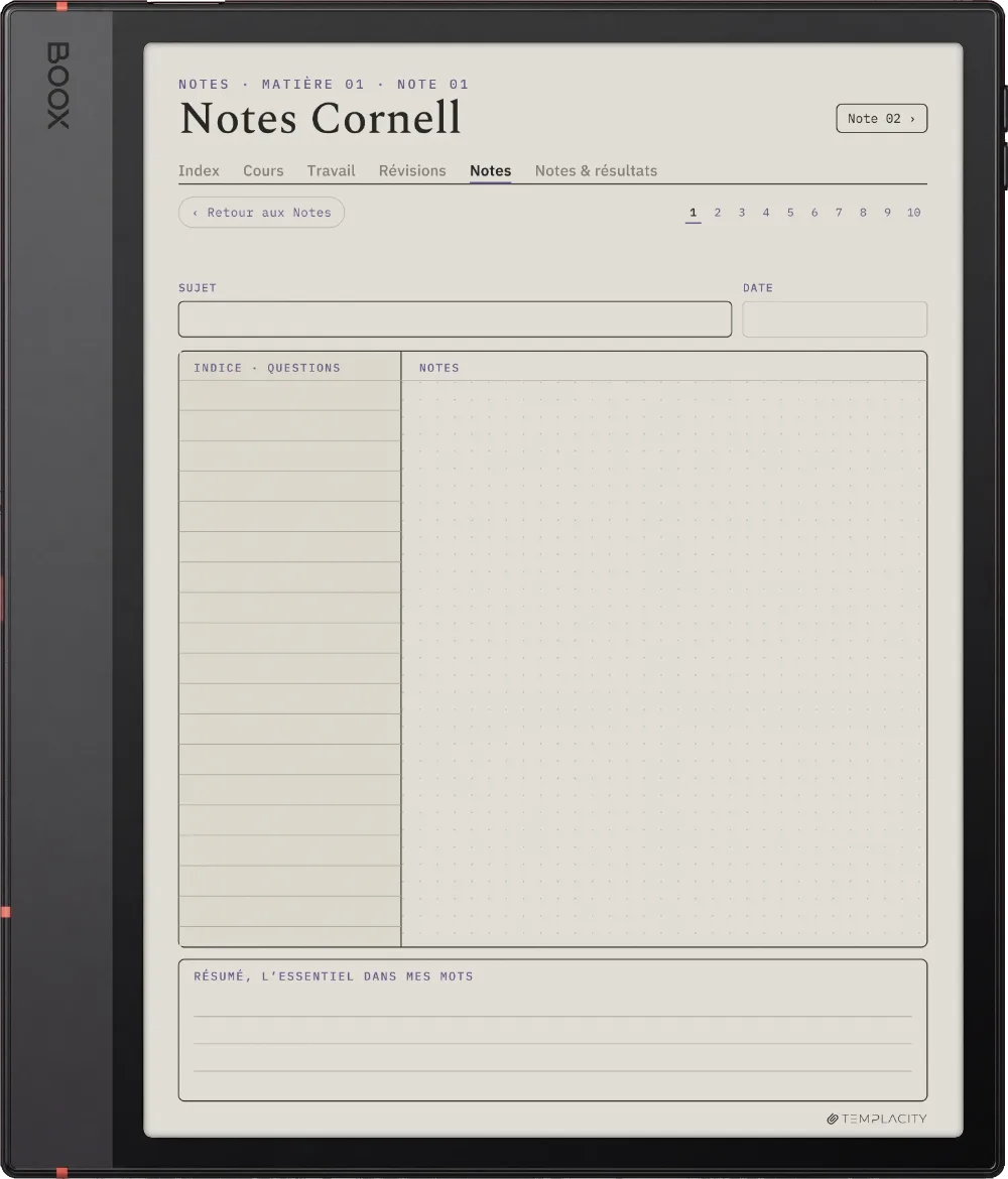 The Planner Cornell Notes