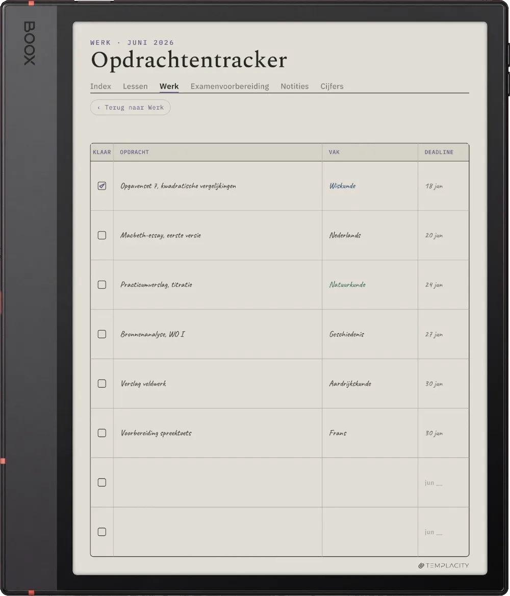 The Planner op de Boox Note Air5 C