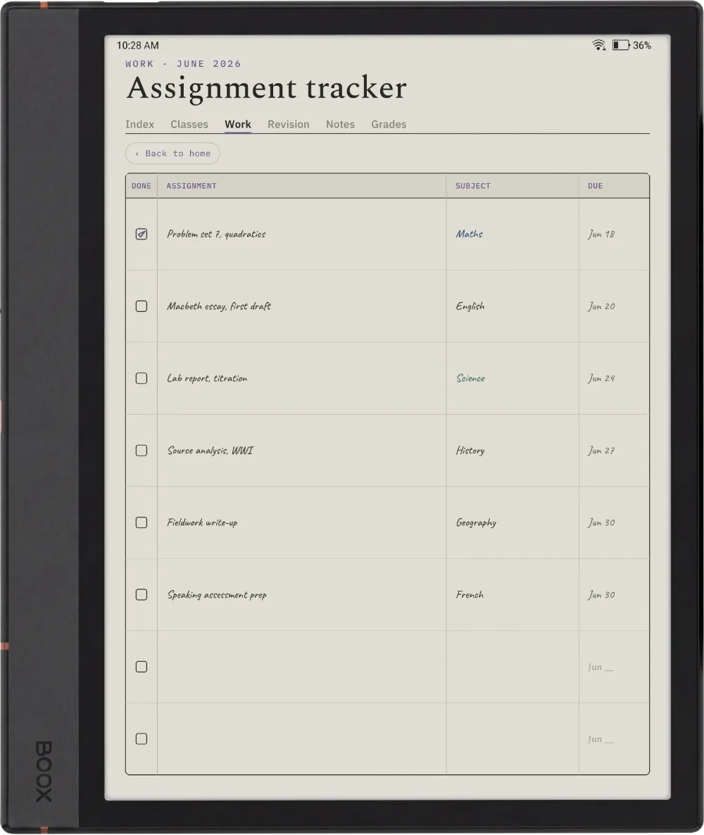 The Planner on the Boox Note Max