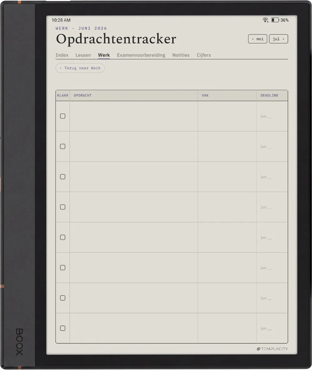 The Planner · Student Boox Note Max pagina 1