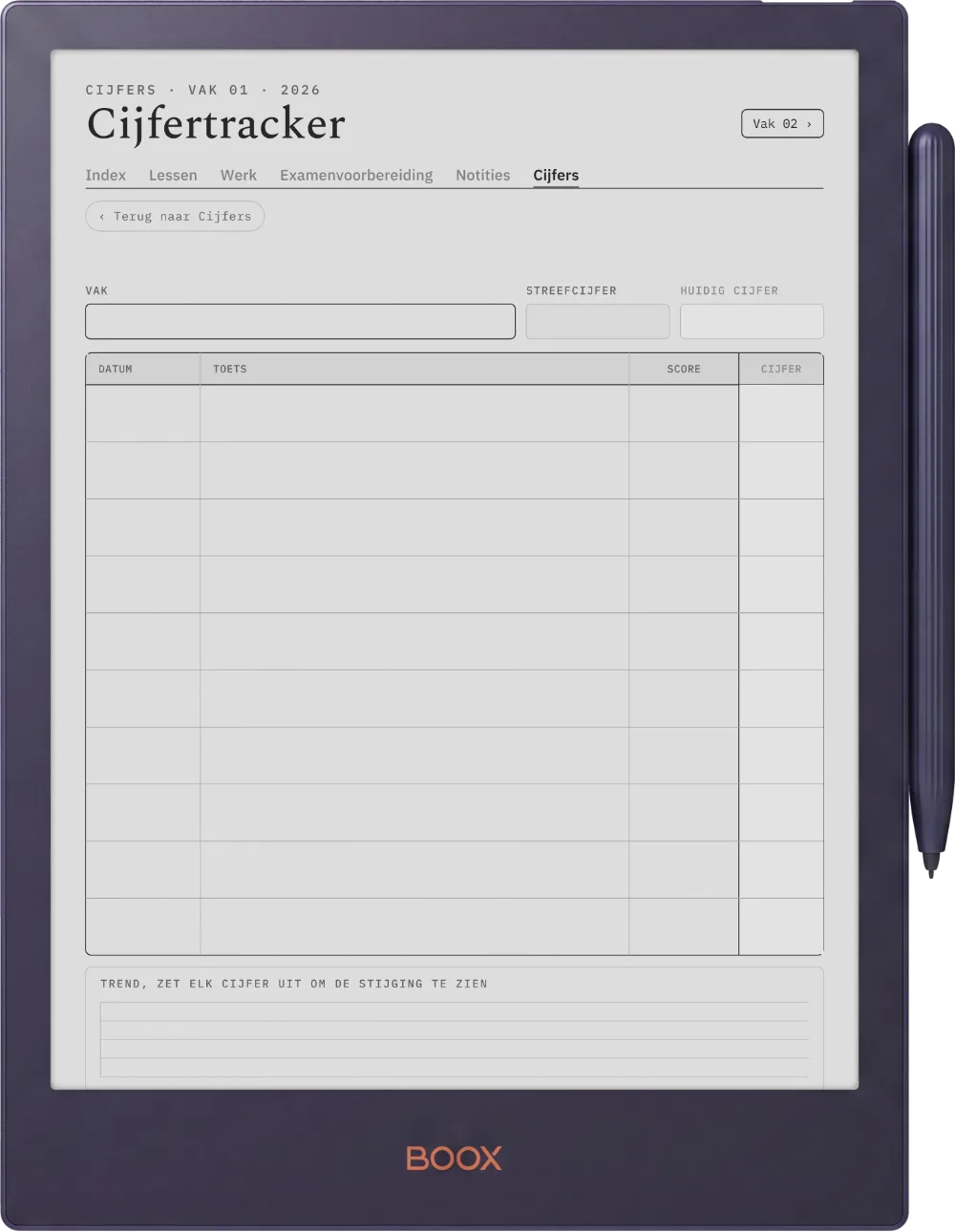 The Planner · Student Boox Note5 pagina 5