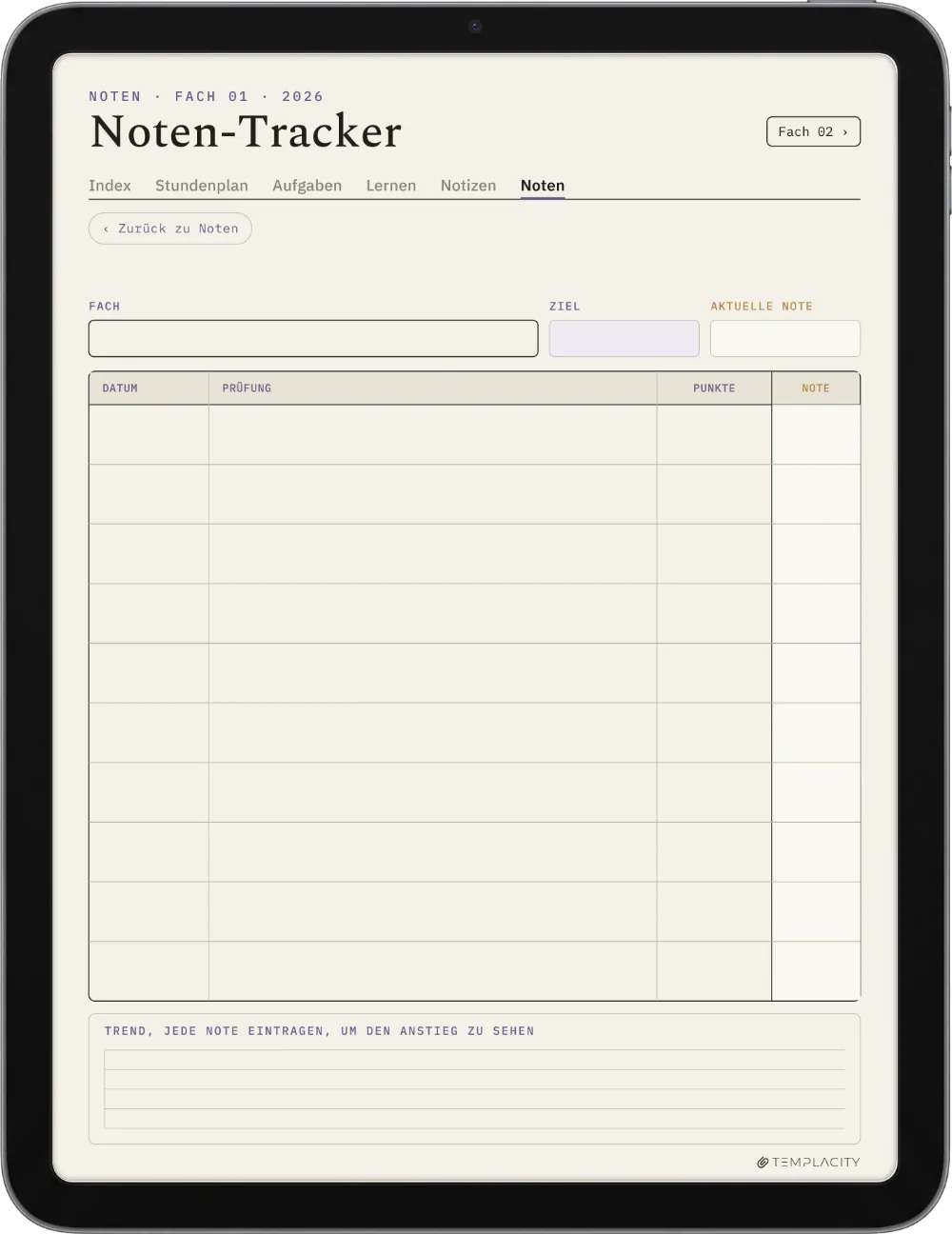 The Planner · Student iPad Seite 5