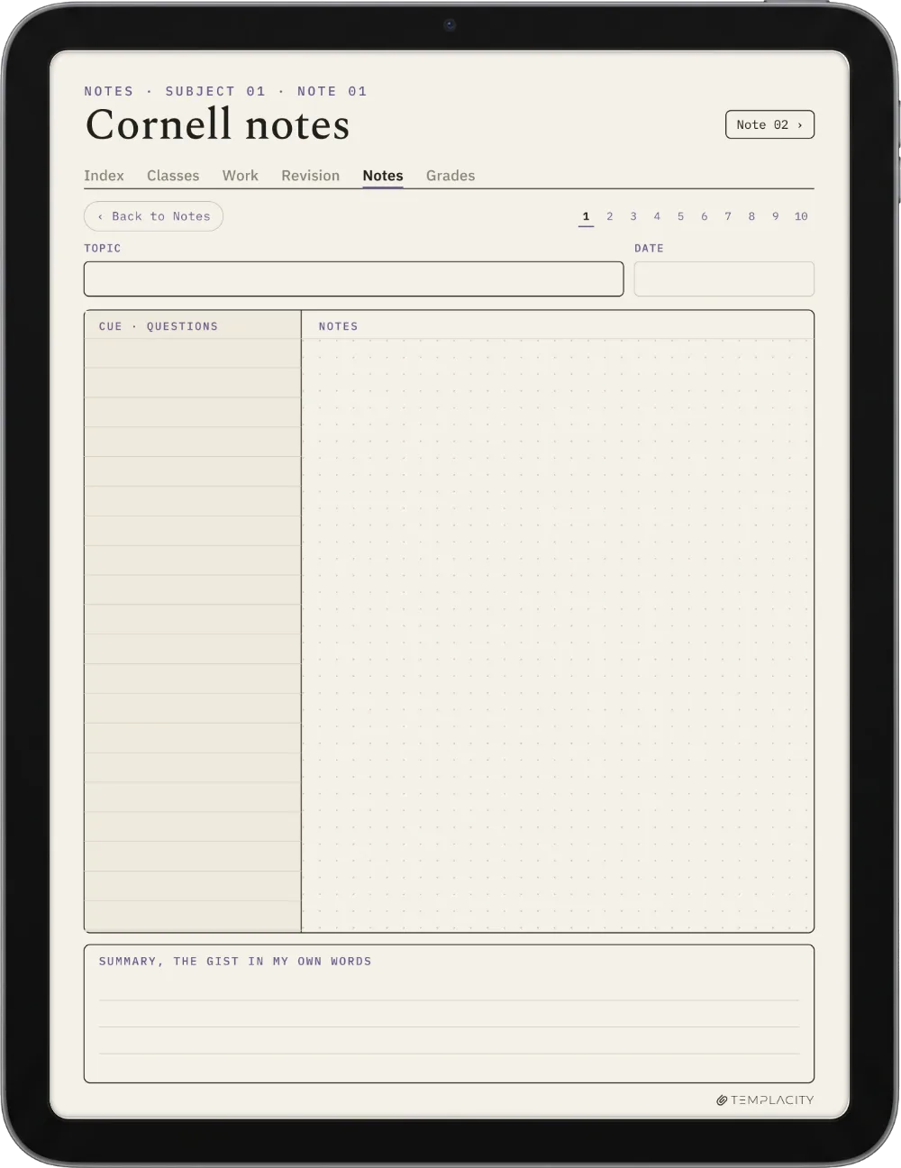 The Planner · Student iPad page 2