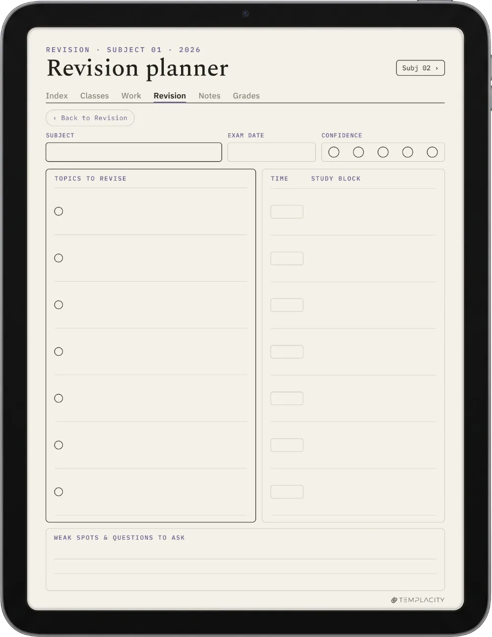 The Planner · Student iPad page 3