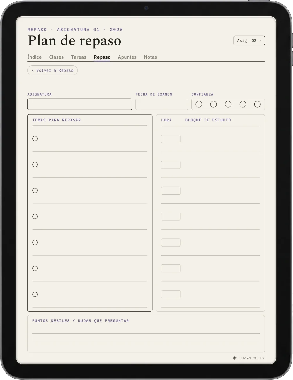 The Planner · Estudiantes iPad página 3