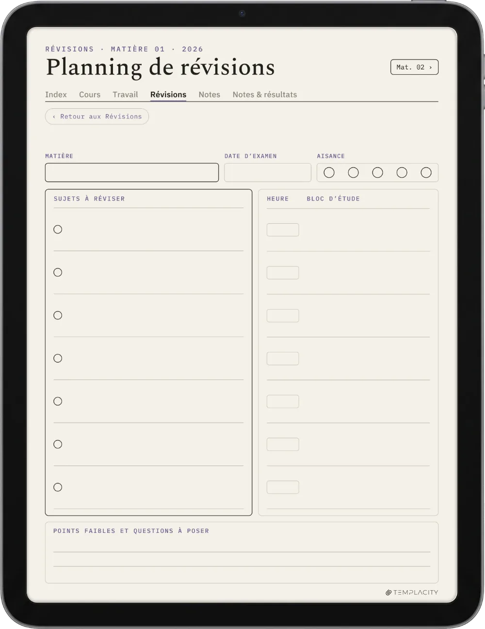 The Planner · Student iPad page 3