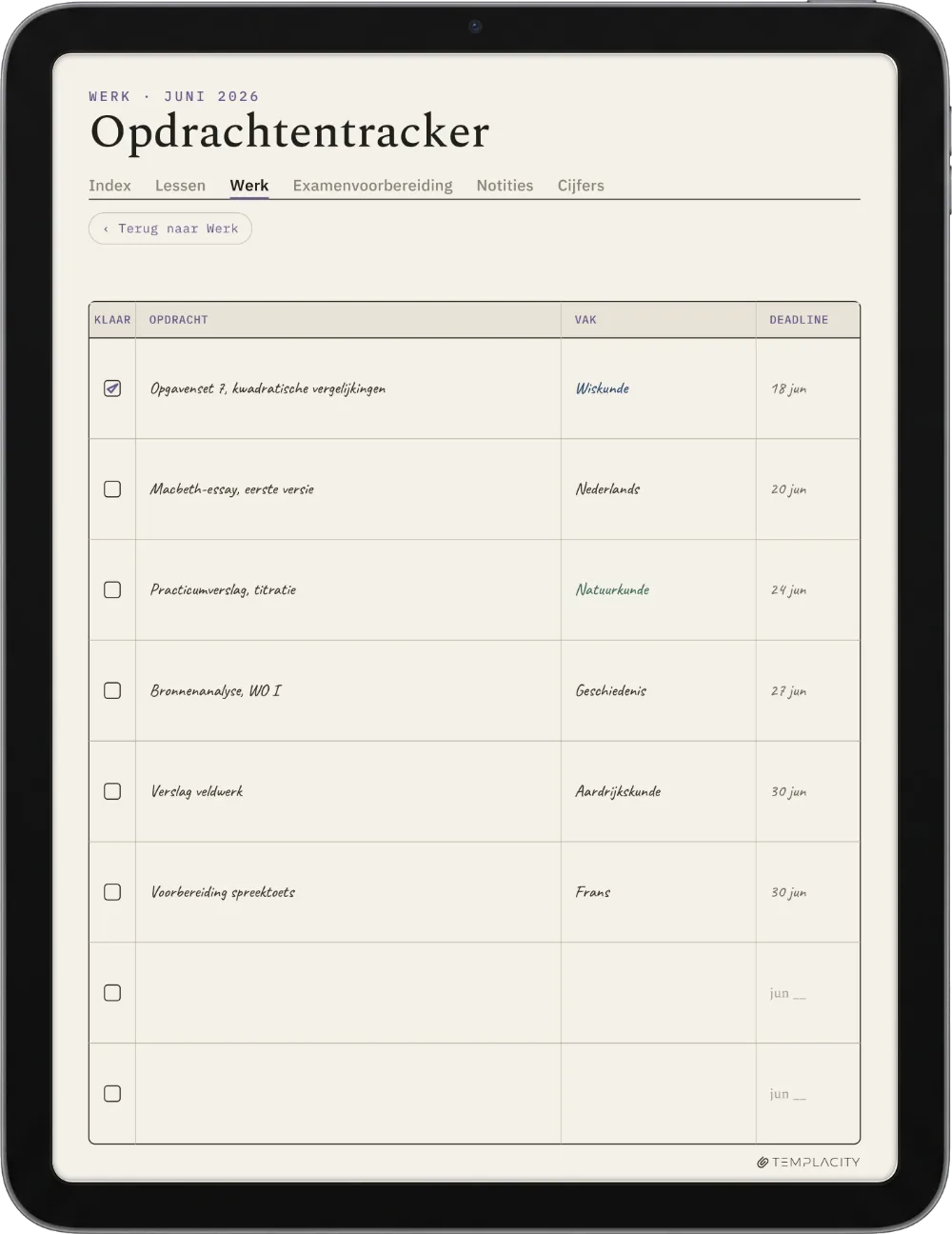 The Planner op de iPad